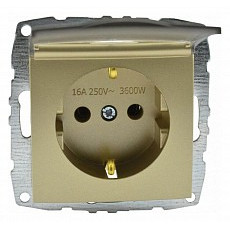 Розетка с заземлением с крышкой, без рамки mono electric despina - larissa 500-002221-118